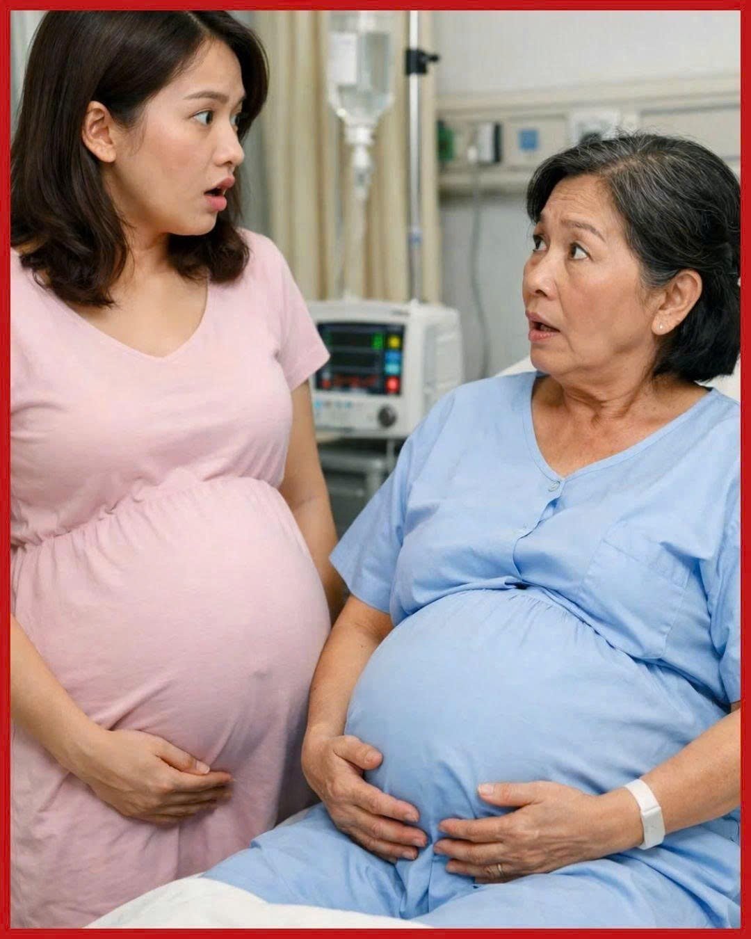 Con dâu đi siêuâm thì tình cờ gặp mẹ chồng đang kha;m cùng khoasản