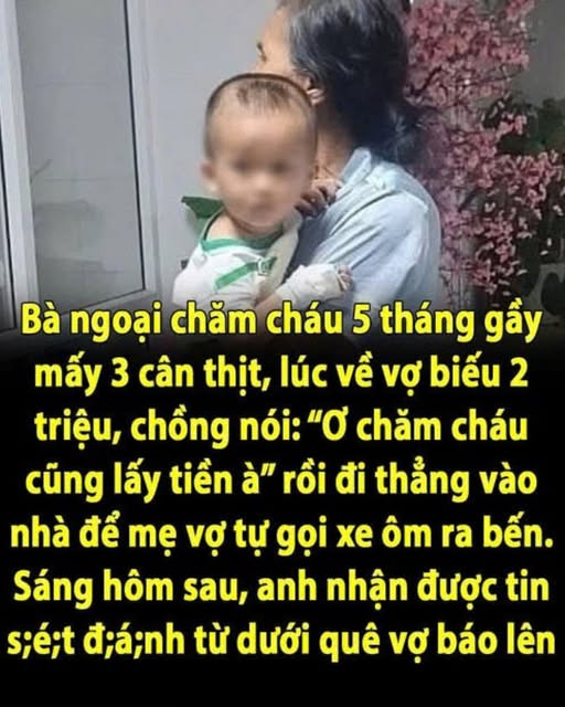 Mẹ vợ lên chăm con gái ở c ữ và cháu suốt nửa năm, ngày bà về con gái biếu 2 triệu, không ngờ con rể nhìn thấy lại nói 1câu…