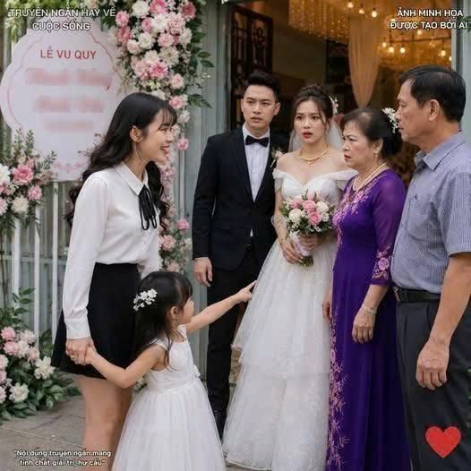 Đưa con gái đến dự đám cưới bố, tôi cười sung sướng khi thấy mặt cô dâu, nhà chồng cũ tá;i mét mặt