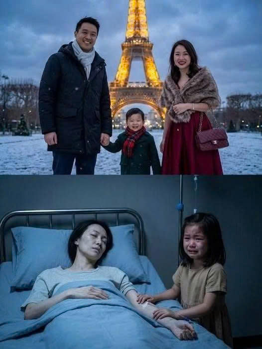 Chồng đưa b;;ồ và con riêng của cô ta đi du lịch Châu Âu đón Giáng sinh mặc kệ vợ ố::m nằm việ::n, con không có tiền đóng học