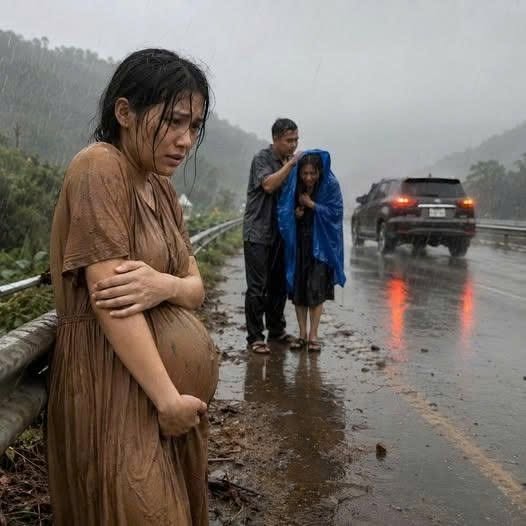 Chồng v/ứ/t vợ b;ầu ra khỏi xe trên cao tốc khi đang có bão vì nghe lời mẹ, 30 phút sau quay lại thấy cảnh tượng khiến họ r/un r/ẩy..