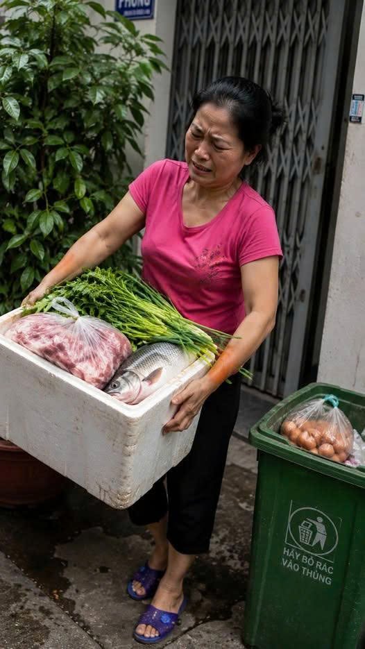Mẹ chồng gửi thùng đồ ăn ở quê lên, vừa mở ra con dâu đã né::m vội ra thùng rác