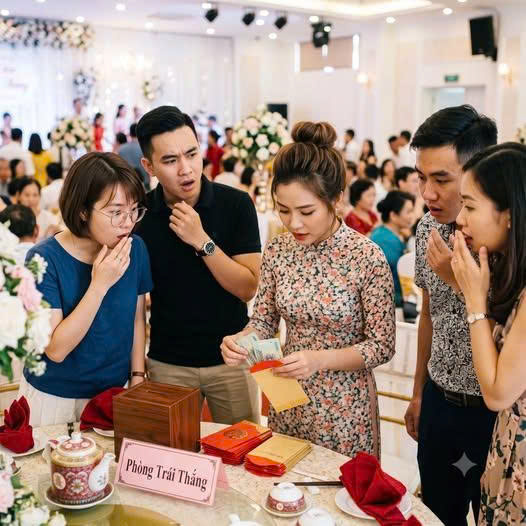 Cả nhóm thống nhất mừng cưới 500.000 đồng/người, nhưng vừa nhìn thấy mâm cỗ quê, cô bạn làm kế toán lặng lẽ đổi lại “lõi” thành toàn 200k rồi nhét lại vào phong bì rồi cười: “Không ai biết đâu…” Ba ngày sau, cô dâu gọi điện trong nước mắt, ti//ết lộ thứ thật sự nằm bên trong chiếc phong bì khiến cả nhóm chế///t lặng…