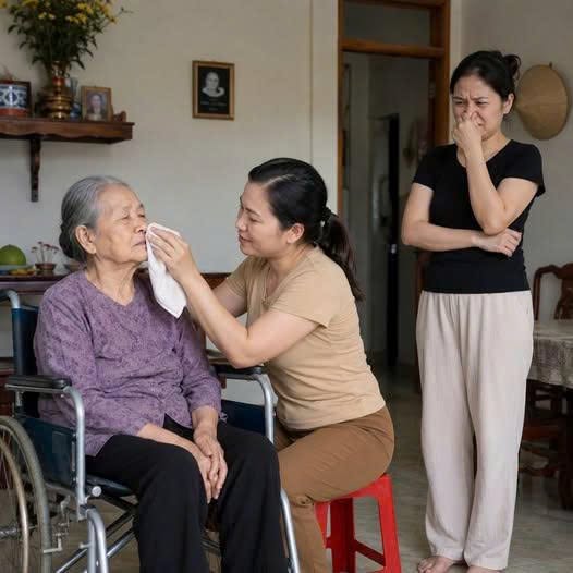 Chị chồng vừa bước vào nhà đã bịt mũi, chỉ tay thẳng vào mặt tôi qu;át lớn: “Không chăm nổi mẹ thì ra khỏi cái nhà này”