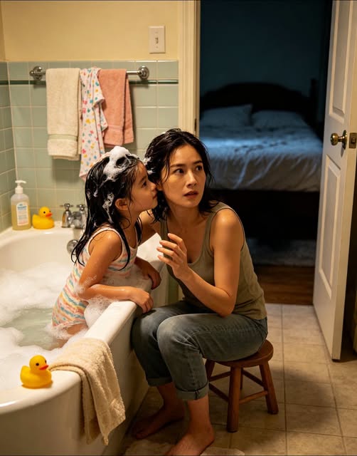 Chồng đi công tác, lúc tắm cho con gái 7 tu;ổi, con ghé sát tai tôi thì thầm: “Mẹ ơi, đêm nào bố cũng tr/ốn dưới gầm giường.”