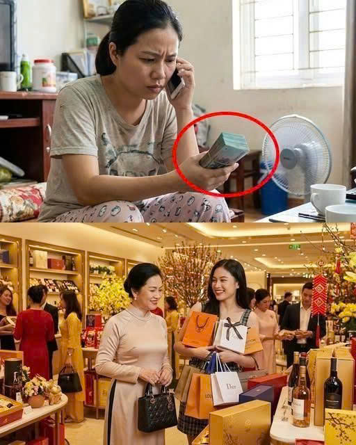 Biết tôi vừa được thưởng Tết 100 triệu mẹ chồng và em chồng liền đi mua sắm hết 70 triệu và thản nhiên gọi cho tôi đến trả tiền