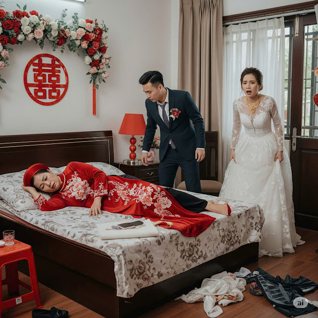 Tưởng được tân h/ôn với chồng, ai ngờ đêm đầu tiên tôi phải nhường giường cho mẹ chồng vì bà “s/ay r/ượu” — đến sáng dậy, thấy ga trải giường dính 1 thứ khiến tôi cứng đờ người..