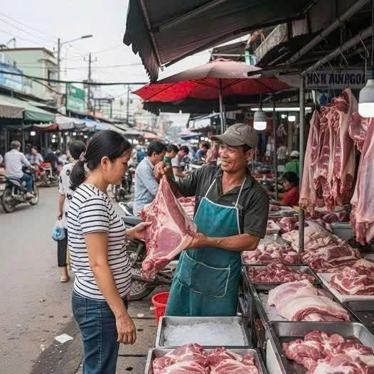 Vợ làm nghề gội đầu m;áts;a đi mua thịt lợn được chủ tiệm g;óa vợ giảm giá, chồng nghe tin sừngsổ ra chợ định xử luôn người đàn ông bán thịt