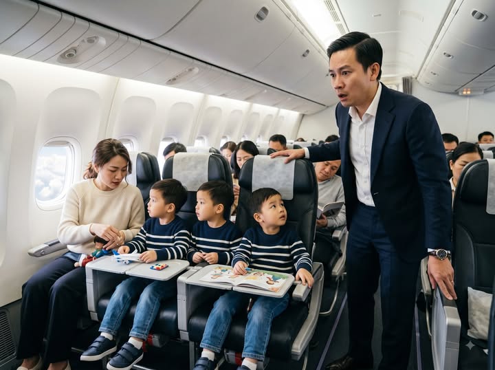 Tỷ phú thấy bạn gái cũ trên máy bay, bên cạnh cô là 3 bé trai sinh ba trông giống hệt anh khiến tỷ phú lặng người..