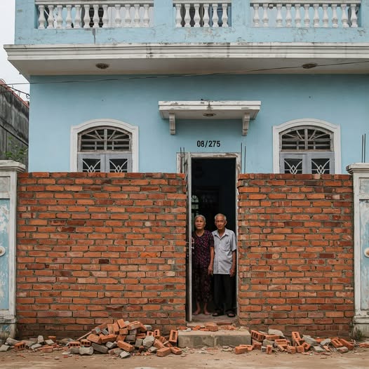 Gia đình ông lão chien binh ngh/èo bị hàng xóm xây tường bịt kín lối vào nhà