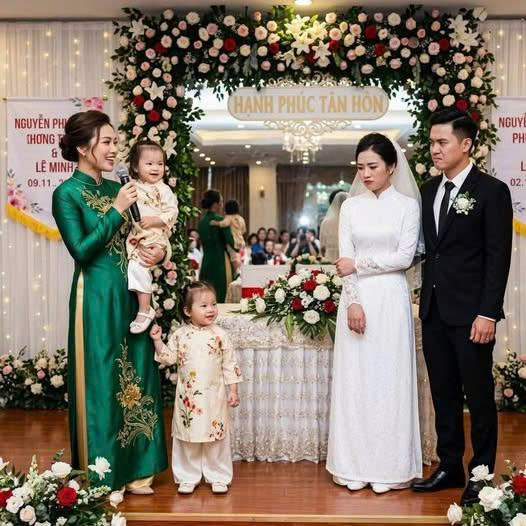 Giám đốc cố tình mời vợ cũ đến dự đám cưới, vợ cũ cao tay mang hoa tới chúc mừng nhưng mời thêm 3 cô gái nữa đóng vai giống mình, đến giờ quan trọng cô dắt theo 2 đứa bé sinh đôi nữa rồi đứng trên sân khấu dõng dạc tuyên bố…