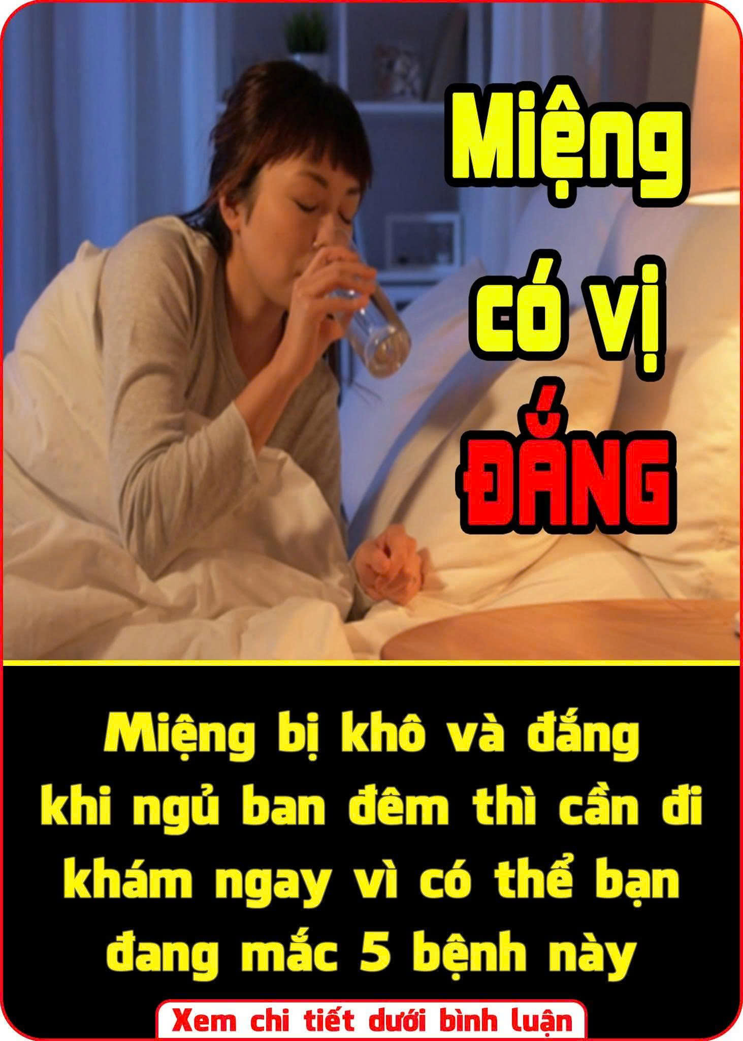 Miệng bị khô và đắng khi ngủ ban đêm thì cần đi khám ngay vì có thể bạn đang mắc 5 b;ệnh này
